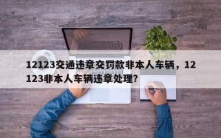 12123交通违章交罚款非本人车辆，12123非本人车辆违章处理？