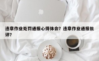 违章作业处罚通报心得体会？违章作业通报批评？