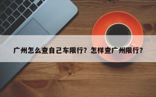 广州怎么查自己车限行？怎样查广州限行？