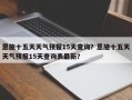 恩施十五天天气预报15天查询？恩施十五天天气预报15天查询表最新？