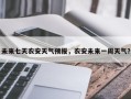 未来七天农安天气预报，农安未来一周天气？