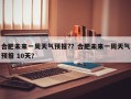 合肥未来一周天气预报?？合肥未来一周天气预报 10天？