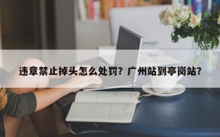 违章禁止掉头怎么处罚？广州站到亭岗站？