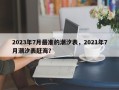 2023年7月最准的潮汐表，2021年7月潮汐表赶海？