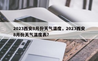 2023西安8月份天气温度，2023西安8月份天气温度表？