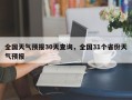 全国天气预报30天查询，全国31个省份天气预报