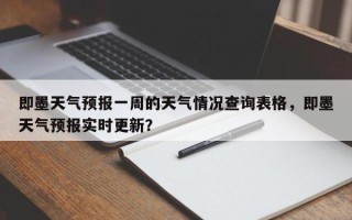 即墨天气预报一周的天气情况查询表格，即墨天气预报实时更新？