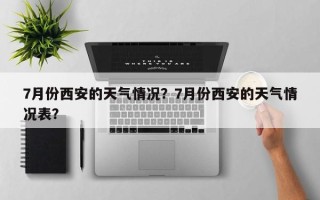 7月份西安的天气情况？7月份西安的天气情况表？