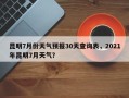 昆明7月份天气预报30天查询表，2021年昆明7月天气？