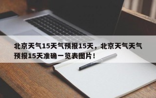 北京天气15天气预报15天，北京天气天气预报15天准确一览表图片！