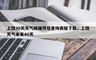 上饶30天天气精确预报查询表格下载，上饶天气未来40天