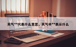 天气**代表什么意思，天气中**表示什么