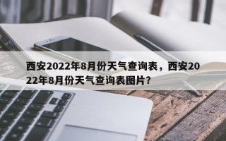 西安2022年8月份天气查询表，西安2022年8月份天气查询表图片？