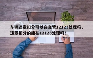 车辆违章扣分可以在交管12123处理吗，违章扣分的能在12123处理吗！