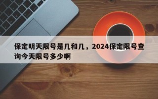 保定明天限号是几和几，2024保定限号查询今天限号多少啊