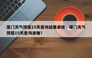 厦门天气预报15天查询结果表格，厦门天气预报15天查询准确？